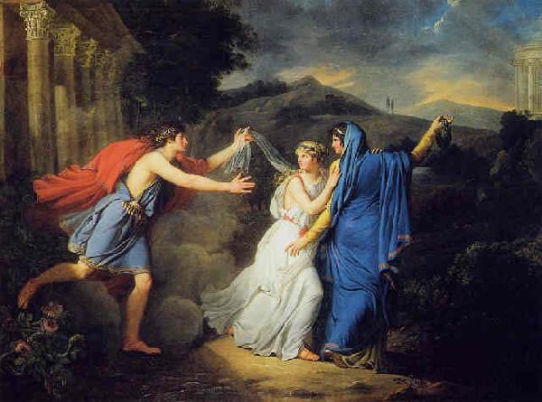 Marie-Guillemine Benoist L'innocenza tra il vizio e la virtu, oil painting image